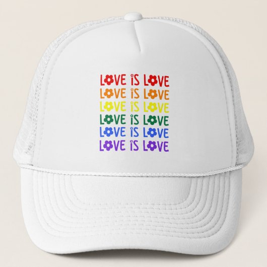 L'amour est l'amour Casquette de fierté - Rainbow (Devant)