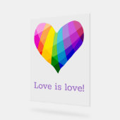 L'Amour Est L'Amour ! Coeur arc-en-ciel (Angle)