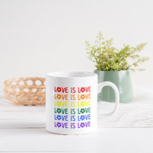 L'Amour Est L'Amour Fierté Mug - La Florale Arc-En