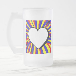 L'amour est l'amour Frosted Glass Beer Mug