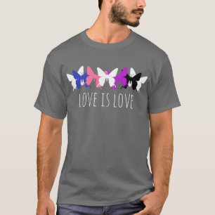 L'Amour Est L'Amour Genderfluide Papillon T-shirt