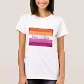 L'amour est l'amour, LGBTQ+ T-shirt couleur drapea (Devant)
