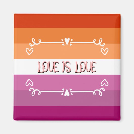 L'amour est l'amour Pride Mois Magnet (Devant)