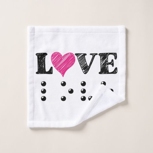 L'amour est le braille aveugle (Gant de toilette)