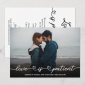 L'amour est le Carte photo Mariage différé du pati (Devant / Derrière)