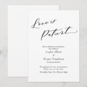L'amour est le patient Carte Mariage simple report (Devant / Derrière)