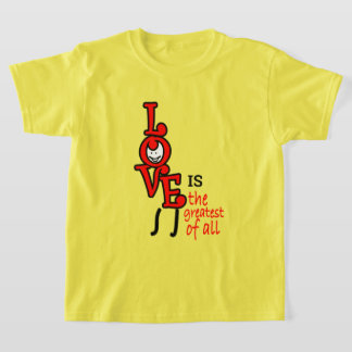 L'Amour Est Le Plus Grand De Tous Les T-Shirt Enfa