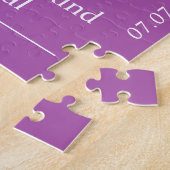 L'amour est… les noms, la date et le puzzle faits (Côté)