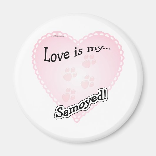 L'amour est mon Samoyé - Aimant (Devant)
