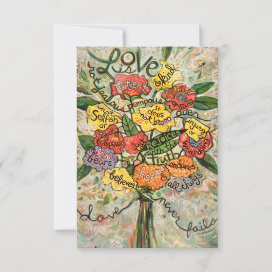 L'amour est patient, 1 Corinthians carte de prière (Devant)