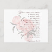 L'amour est patient - Ecriture Mariage Carte posta (Devant)