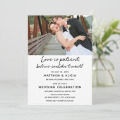 L'amour est patient Faire-part de mariage Réceptio (Debout devant)