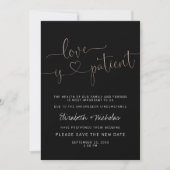L'amour est patient | Faire-part Mariage reporté (Devant)