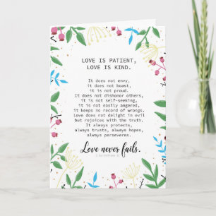 L'amour est patient, l'amour est nature - Carte