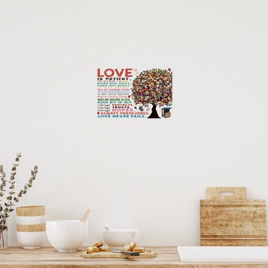 L'amour est patient Poster en classe (Cuisine)