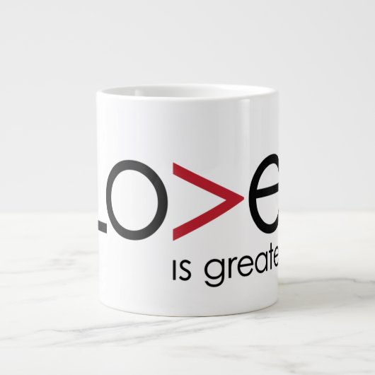 L'amour est plus grand... que ce Jumbo Mug ! (Devant)