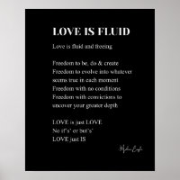 L'amour est poème fluide poésie murale poster d'ar