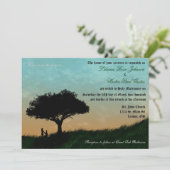 L'amour est sur le faire-part de mariage d'horizon (Debout devant)