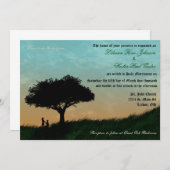 L'amour est sur le faire-part de mariage d'horizon (Devant / Derrière)