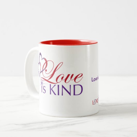 L'amour est tasse aimable--Rouge de deux tons (Devant gauche)