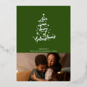 L'amour est tombé Foil Carte de Noël (Recto)