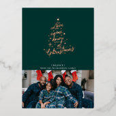 L'amour est tombé Foil Carte de Noël (Recto)