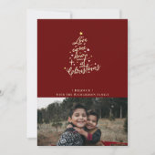 L'amour est tombé Photo Carte de Noël (Devant)