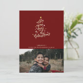 L'amour est tombé Photo Carte de Noël (Debout devant)