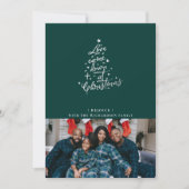 L'amour est tombé Photo Carte de Noël (Devant)