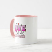 L'amour est tout ce dont vous avez besoin Mug - ca (Devant gauche)