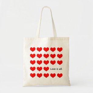 L'amour est tout le Sac fourre-tout Motif du coeur