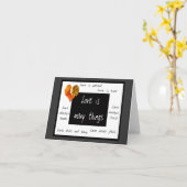 L'amour est un carte pour notes patient (Fleur jaune)