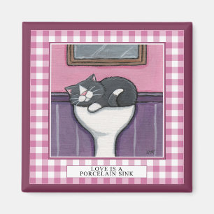 L'amour est un évier v.3 - aimant de porcelaine d