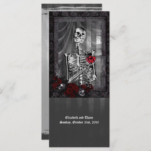 L'amour est un Mariage gothique éternel Menu (Devant / Derrière)