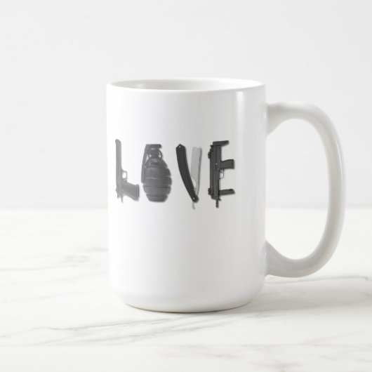 L'Amour Est Une Arme Drôle Mug (Droite)