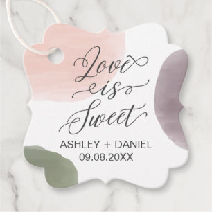 L'amour est une étiquette cadeau Mariage doux,