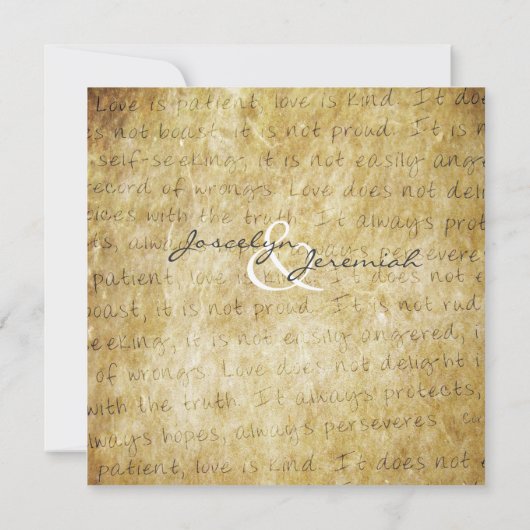 L'amour est une invitation à se marier vintage (Dos)