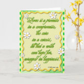 L'amour est une promesse sur une carte de compromi (Fleur jaune)