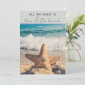 L'amour et la plage Eloped Mariage Faire-part (Debout devant)