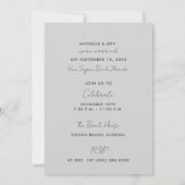 L'amour et la plage Eloped Mariage Faire-part (Dos)