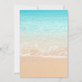 L'amour et la plage Faire-part de mariage côtière (Dos)