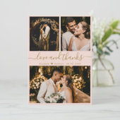 L'amour et Merci Merci Mariage rose et or (Debout devant)