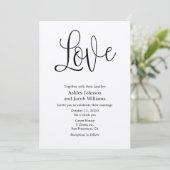 L'amour faire-part de mariage rustique. Invitation (Debout devant)