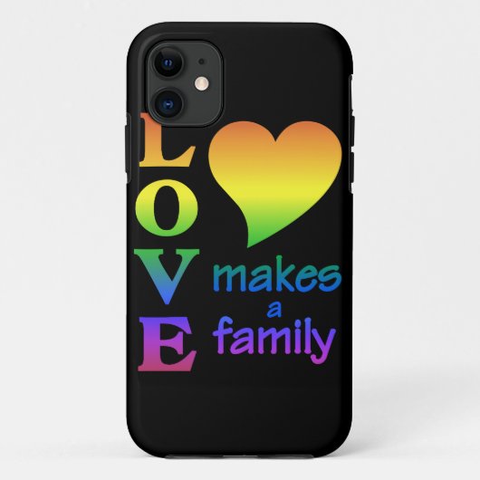 L'amour fait d'un coque iphone de famille-Mate (Dos)
