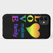 L'amour fait d'un coque iphone de famille-Mate (Dos (Horizontal))