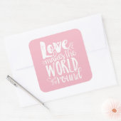 L'amour fait le monde aller rond Stickers (Enveloppe)