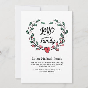 L'amour fait un coeur de famille Faire-part photo