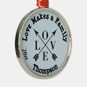 L'amour fait un ornement personnalisé par adoption (Droite)