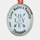 L'amour fait un ornement personnalisé par adoption (Gauche)