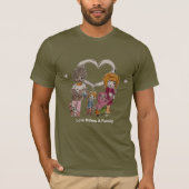 L'amour fait une famille par le T-shirt olive des (Devant)